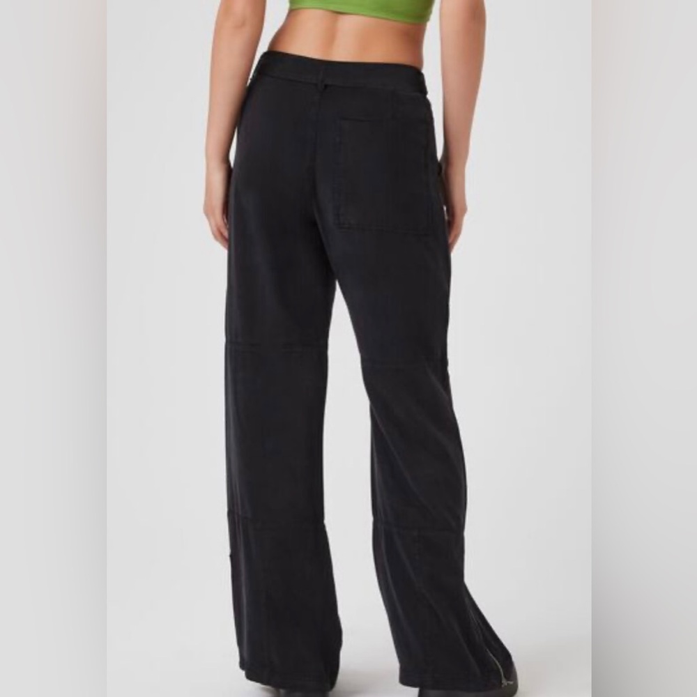 Black Utility Wide Leg Belted Pants - Picture 5 of 5